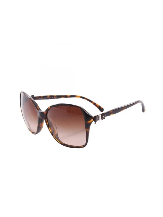 Chanel Sunglasses CC Logo Ribbon Gradient Lens Tortoiseshell Pattern Eyewear main image 5